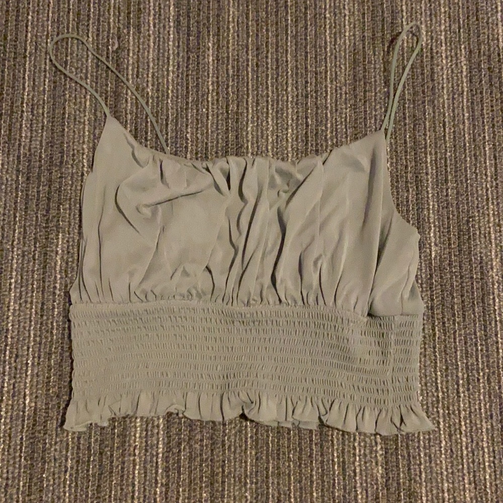 Green Spaghetti strap tank top